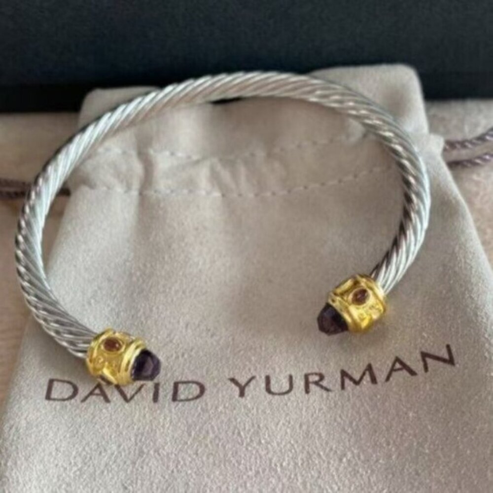 David Yurman Cable Classics Amethyst-encrusted bracelet 5mm